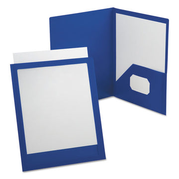 Oxford™ Viewfolio Polypropylene Portfolio, 100-sheet Capacity, 11 X 8.5, Clear-blue freeshipping - TVN Wholesale